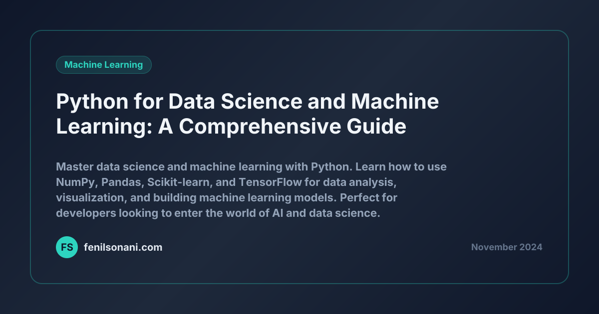 Python for Data Science and Machine Learning: A Comprehensive Guide ...